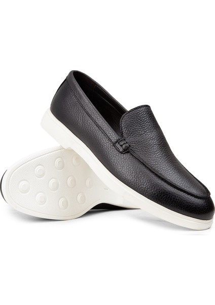 Erkek Hakiki Deri Gri Loafer Ayakkabı - 01957MGRIE02 modelleri