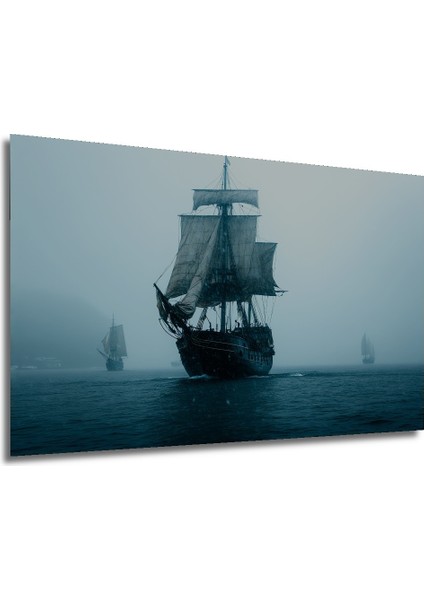 Sisli Denizde Yelkenli Dekoratif Ahşap Ev/işyeri/ofis Kare Tablo modelleri
