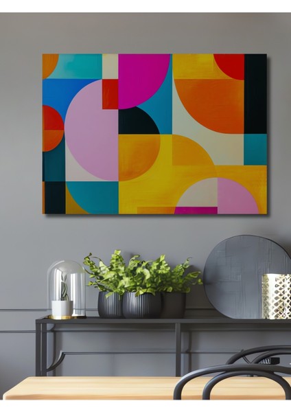 Geometrik Dans Modern Sanat Dekoratif Ahşap Ev/işyeri/ofis Kare Tablo