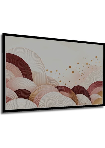 Çerçeve Görünümlü Altın Işıltılı Modern Sanat Dalgaları Dekoratif Ahşap Ev/işyeri/ofis Kare Tablo modelleri