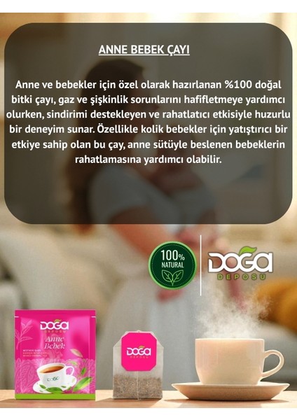 Anne Bebek Çayı - Doğal Bitki Çayı, Gaz Giderici, Rahatlatıcı, 20'li Poşet Çay fiyatları
