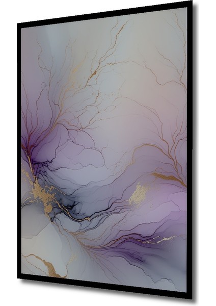 Çerçeve Görünümlü Eflatun Altın Rüyası Soyut Sanat Dekoratif Ahşap Dekoratif Işyeri/ofis Kare Tablo fiyatları