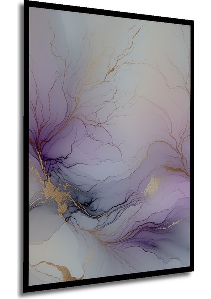 Çerçeve Görünümlü Eflatun Altın Rüyası Soyut Sanat Dekoratif Ahşap Dekoratif Işyeri/ofis Kare Tablo modelleri