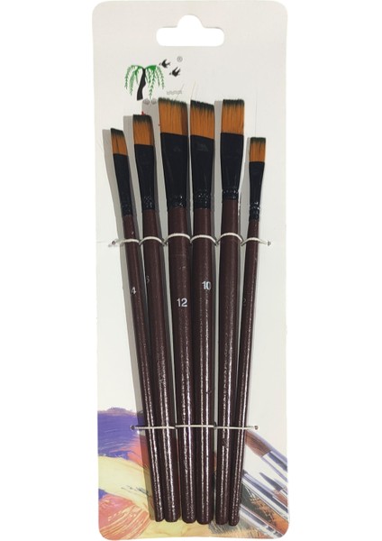 Yağlı Boya Fırça Seti 6'lı Resim Fırçası Akrilik Boya Yassı Fırça fiyatları