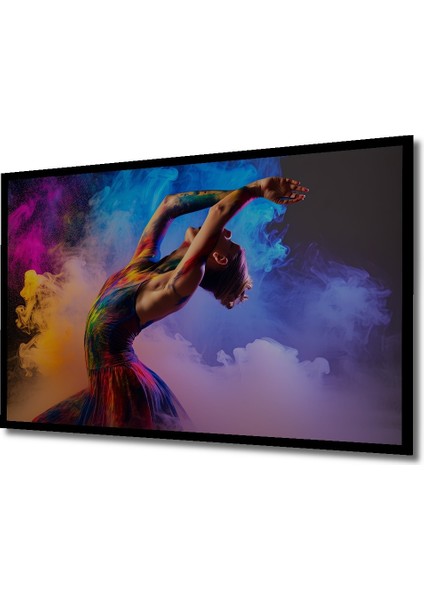 Çerçeve Görünümlü Renklerin Dansı Modern Sanat Dekoratif Ahşap Ev/işyeri/ofis Kare Tablo fiyatları