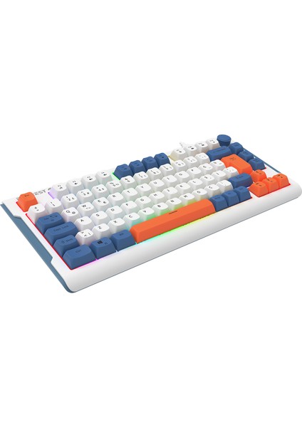 Smooth Beyaz/mavi/turuncu Rgb Aydınlatmalı Q Membrane Klavye Sessiz Klavye Oyuncu Klavyesi modelleri