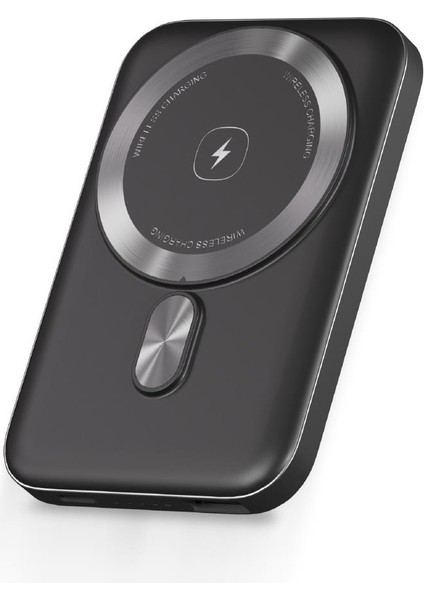 PBS133 Magsafe Kablosuz Hızlı Taşınabilir Şarj Cihazı Powerbank 5000 Mah Antrasit