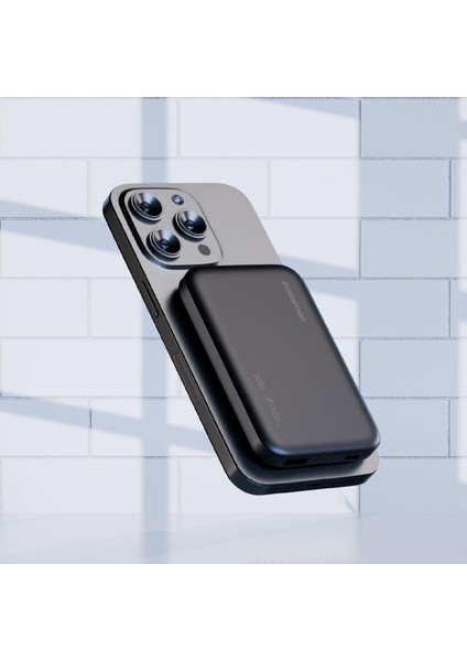 PBS133 Magsafe Kablosuz Hızlı Taşınabilir Şarj Cihazı Powerbank 5000 Mah Antrasit fiyatları