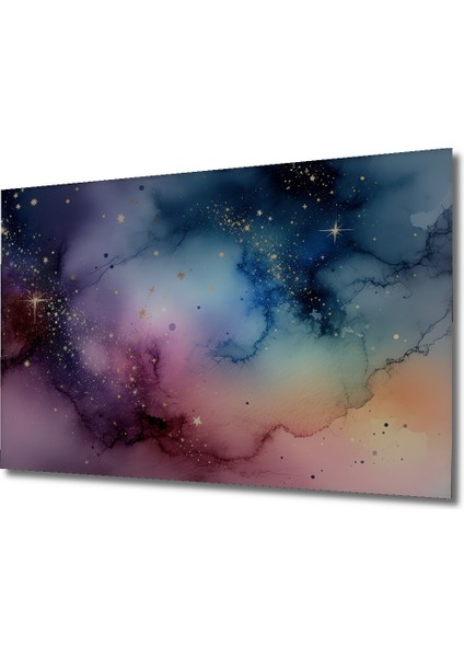 Yıldız Tozu Sulu Boya Görünümlü Dekoratif Ahşap Dekoratif Ev/işyeri/ofis Kare Tablo fiyatları