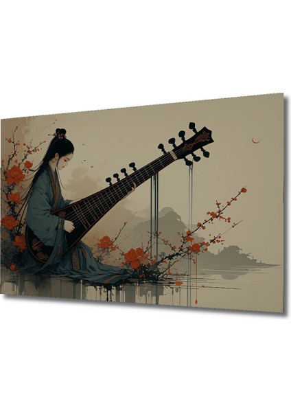 Çinli Güzel ve Lüt Suluboya Görünümlü Sanat Ev/işyeri/ofis Dekoratif Ahşap Kare Tablosu fiyatları