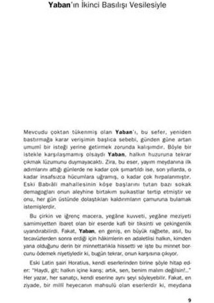 Yaban - Yakup Kadri Karaosmanoğlu fiyatları