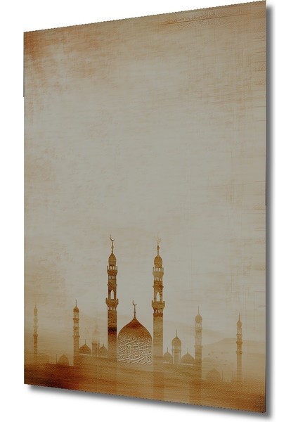 Osmanlı Cami Silüeti Yağlı Boya Görünümlü Dekoratif Ahşap Ev/işyeri/ofis Kare Tablo fiyatları