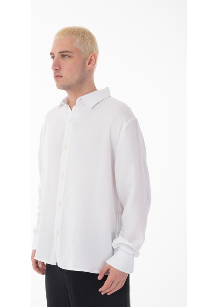 R-6048 Ayaklı Yaka Arka Roba Detaylı Uzun Kol Müslin Gömlek fiyatları