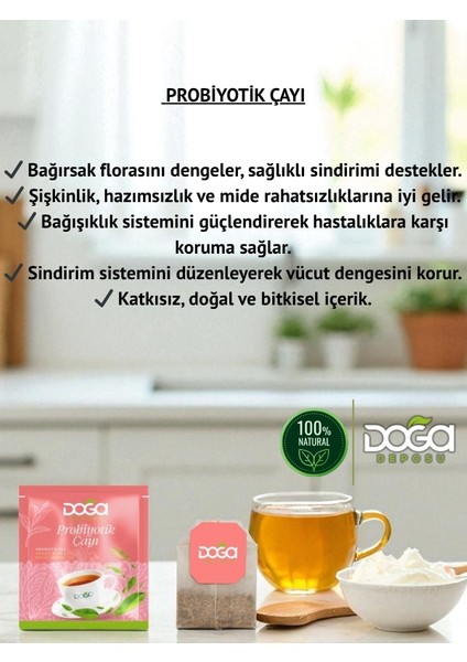 Probiyotik Çayı - Doğal Bitki Çayı, Sindirim Sistemini Destekleyici, 20’li Poşet Çay modelleri