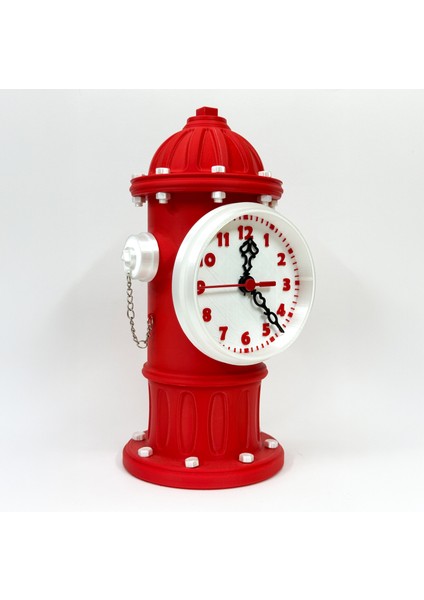 Yangın Musluğu Tasarımlı Masaüstü Saat – Dekoratif & Işlevsel