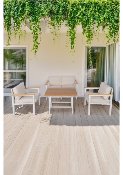 Metal Bahçe Oturma Grubu, Balkon Takımı, Kafe Koltuğu, Bekleme Alanı Koltuğu, 1 + 1 + 2 + Masa