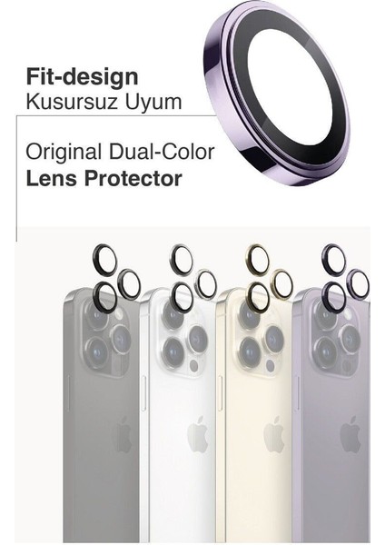 (Kaliteyi Bozmaz) iPhone 14 Pro Max / 14 Pro Uyumlu Lacivert Safir Kamera Lens Koruyucu Takma Aparatlı Kolay Kurulum fiyatları