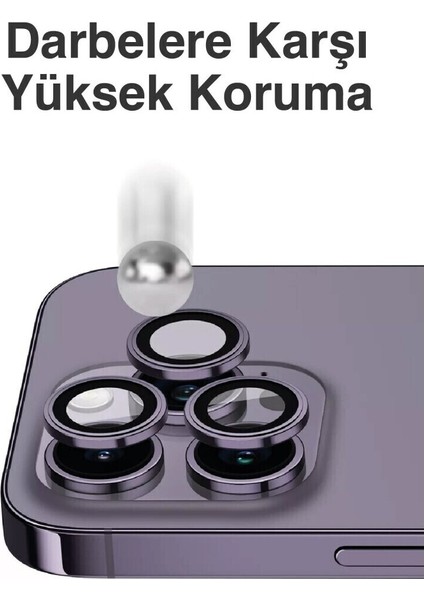 (Kaliteyi Bozmaz) iPhone 14 Pro Max / 14 Pro Uyumlu Lacivert Safir Kamera Lens Koruyucu Takma Aparatlı Kolay Kurulum modelleri
