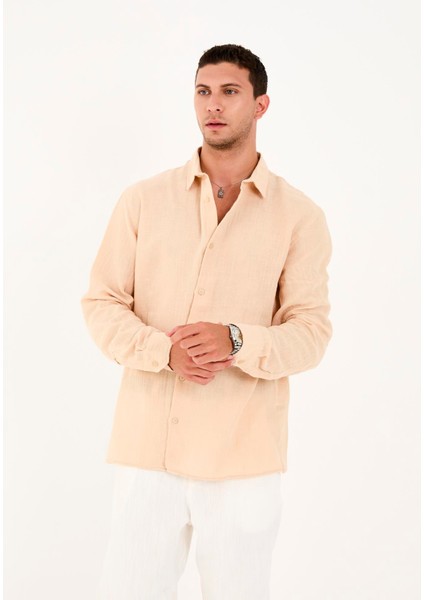 R-6048 Ayaklı Yaka Arka Roba Detaylı Uzun Kol Müslin Gömlek modelleri