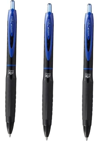 Uniball Signo 307 0.7 Mekanik Jel Kalem Mavi ( Üç Adet )