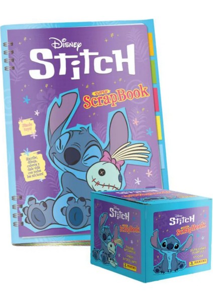 Disney Stitch Lisanslı Super Scrapbook Sticker Collection Starter Pack + Box Of 36 Packets