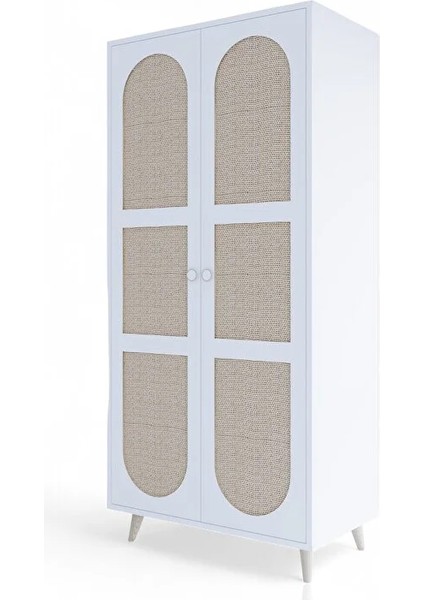 Bali Bohem Jüt 2 Kapaklı Gardırop – Jüt Kumaş Mdf Kapaklı, Meşe modelleri