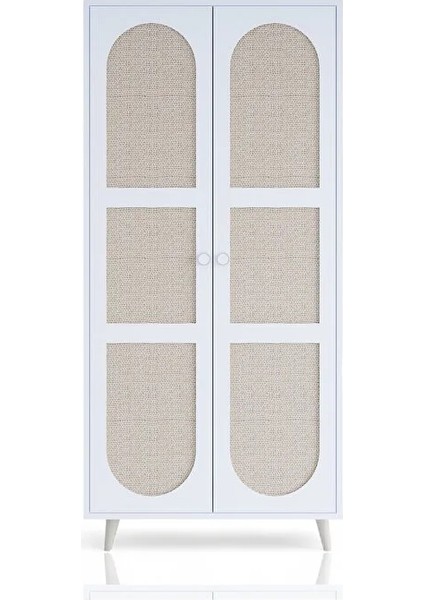Bali Bohem Jüt 2 Kapaklı Gardırop – Jüt Kumaş Mdf Kapaklı, Meşe fırsatları