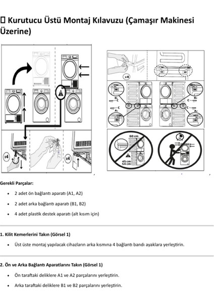 Hotpoint Çamaşır ve Kurutma Makinesi Birleştirme Aparatı indirimleri