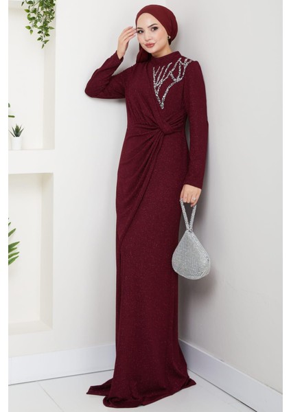 Eylül Tesettür Abiye Bordo fırsatları