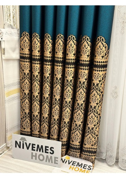 Nivemeshome Side Zümrüt Yeşili V-901 FT632057 1/3 Sık Pileli Fon Perde Apm modelleri