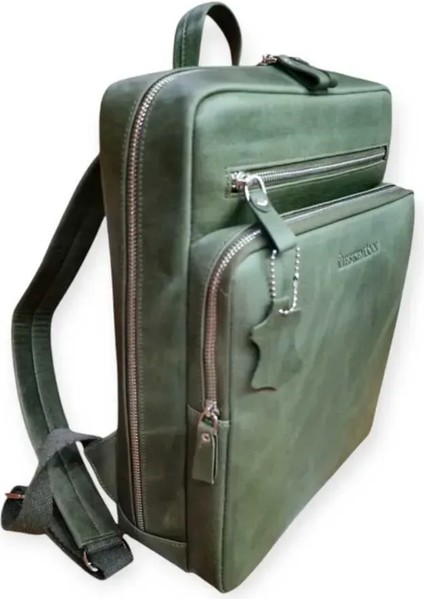 Antik Yeşil Hakiki Deri Unisex Sırt Çantası fiyatları