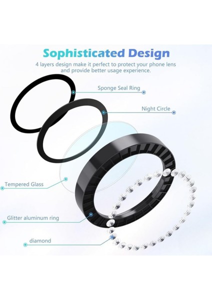 (Kaliteyi Bozmaz) iPhone 15 / 15 Plus Uyumlu Taşlı Kamera Mavi Lens Koruyucu modelleri