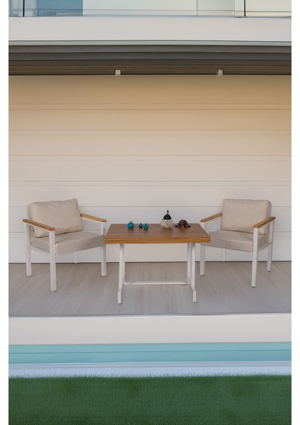 Metal Bahçe Oturma Grubu, Balkon Takımı, Kafe Koltuğu, Bekleme Alanı Koltuğu, 1 + 1 + Masa