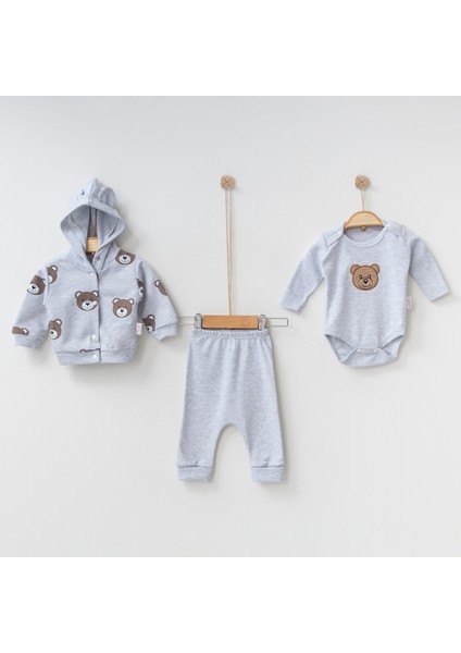 Nayinom Ayıcık Baskılı 3'lü Bebek Takım