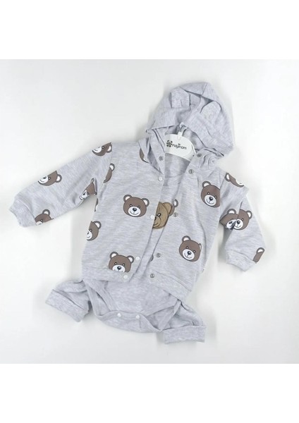 Nayinom Ayıcık Baskılı 3'lü Bebek Takım modelleri