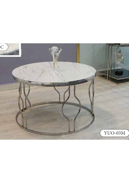 Mim Mermer - Gümüş Yumurta Orta Sehpa