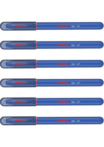 Jel Mürekkepli Tükenmez Kalem Mavi 6'lı