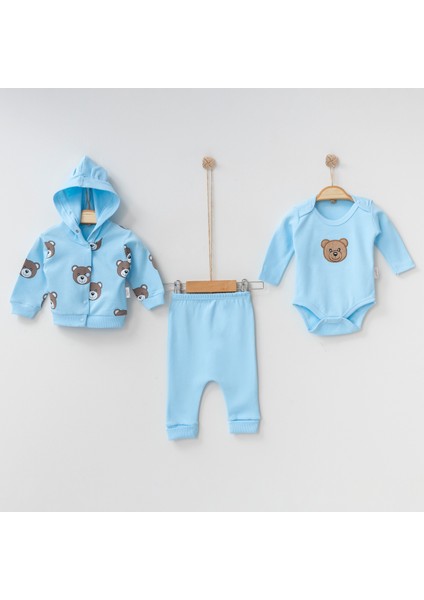 Nayinom Ayıcık Baskılı 3'lü Bebek Takım