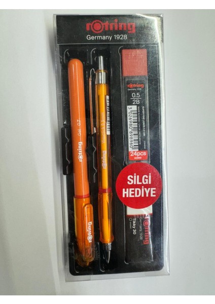 4'lü Kalem Seti (Turuncu)