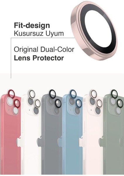 (Kaliteyi Bozmaz) iPhone 13 / 13 Mini Uyumlu Kolay Kurulum Aparatlı Safir Kamera Gri Lens Koruyucu fiyatları