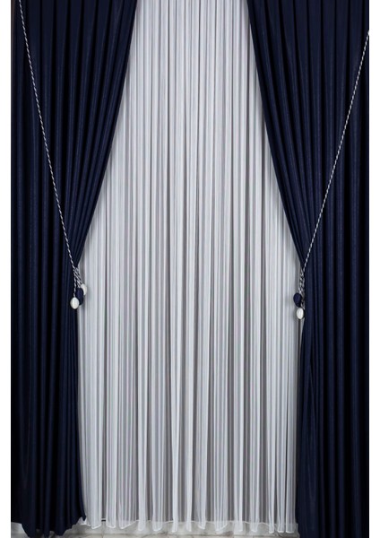 Ütü Istemez Şık ve Modern Tasarım Azra Model 1/2 Seyrek Pileli Tül Perde