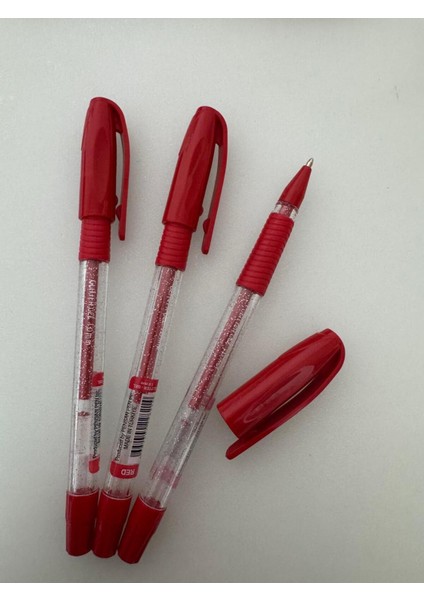 Jel Kalem Jely 1.0 mm Glıtter Simli Kırmızı (3 Adet)