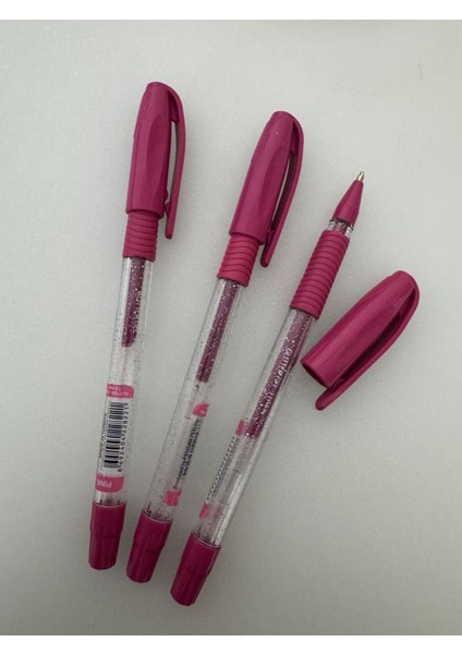 Jel Kalem Jely 1.0 mm Glıtter Simli Pembe (3 Adet)