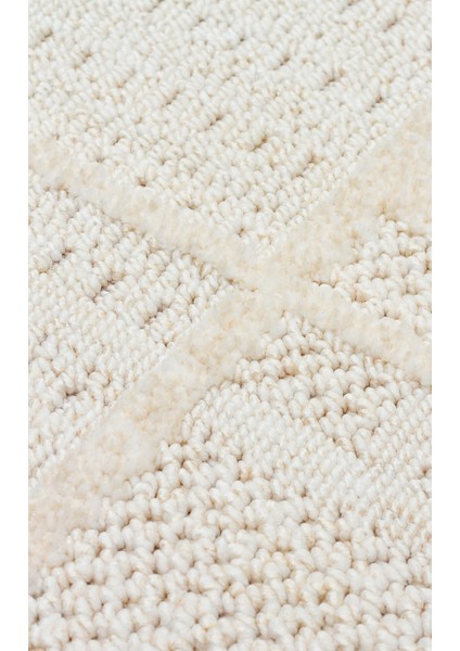 Joy 03 Beyaz - Yumuşak Dokulu Hav Yapmayan Modern Salon Halısı modelleri