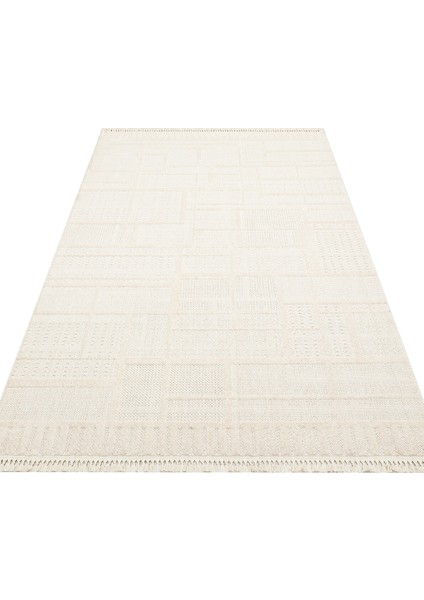 Joy 03 Beyaz - Yumuşak Dokulu Hav Yapmayan Modern Salon Halısı fırsatları