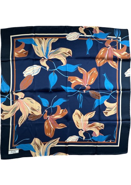 Çiçek Desen Sura Ipek Eşarp modelleri