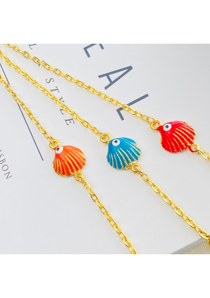 Mineli Bileklik Deniz Kabuğu Bileklik Pirinç Gold 17+5cm fırsatları