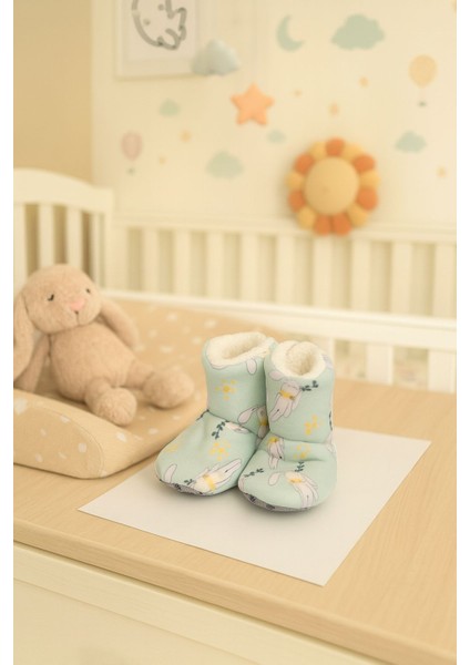 Bebek & Çocuk Kaydırmaz Tabanlı Ev Botu / Panduf / Kışlık Peluş / Baskı Desenli fiyatları