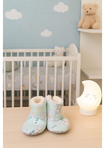 Bebek & Çocuk Kaydırmaz Tabanlı Ev Botu / Panduf / Kışlık Peluş / Baskı Desenli modelleri