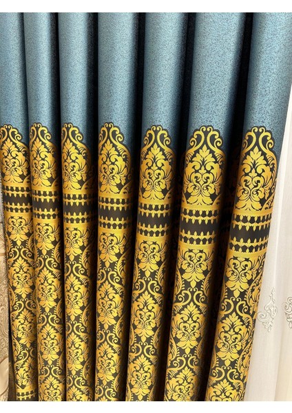 Nivemeshome Side FT632057 V- 2504 Turkuaz 1/3 Sık Pileli Fon Perde Apm fiyatları